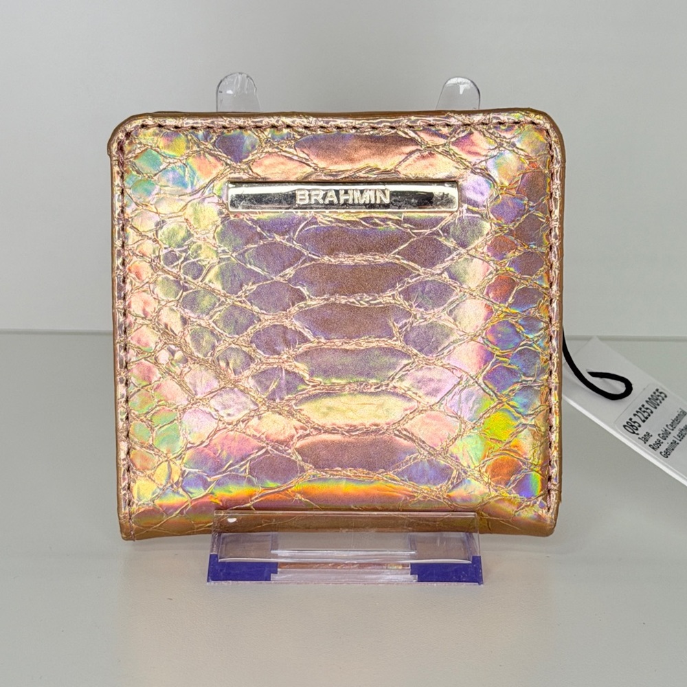 Brahmin NWT Rose Gold Centennial Jane Wallet